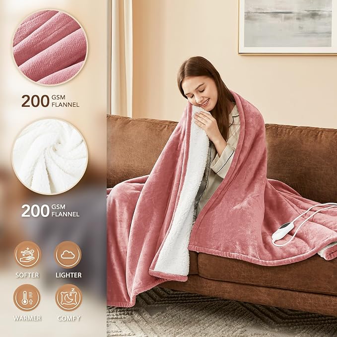 Homemate Electric Heated Blanket Full Size - Image 2