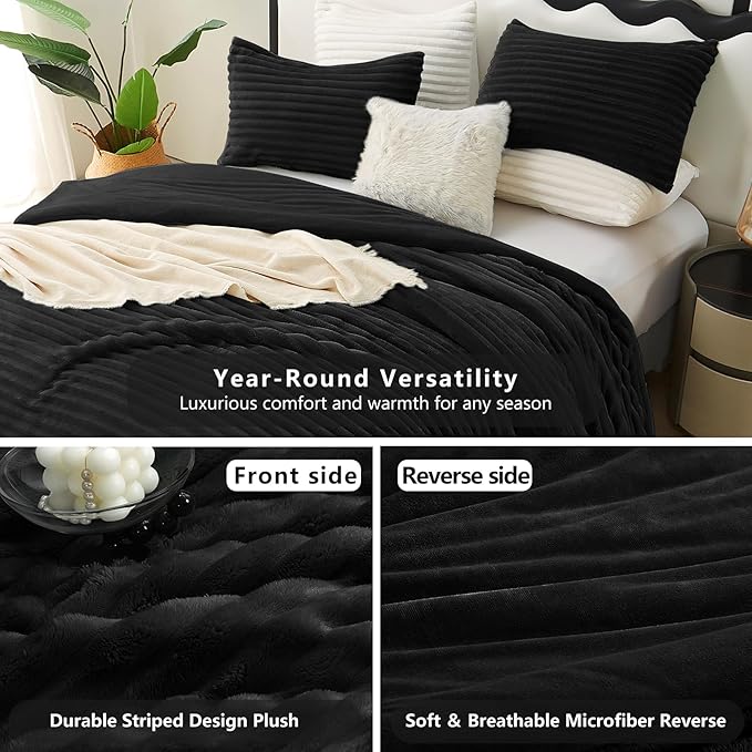 CozyLux Fluffy King Size Comforter Set - Image 4