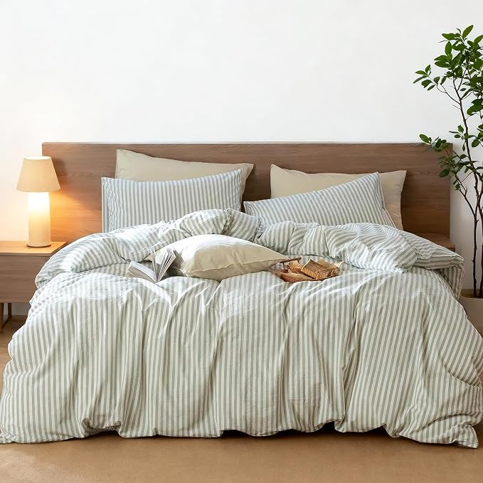 Nayoroom Striped Duvet Cover Queen Size - Image 5