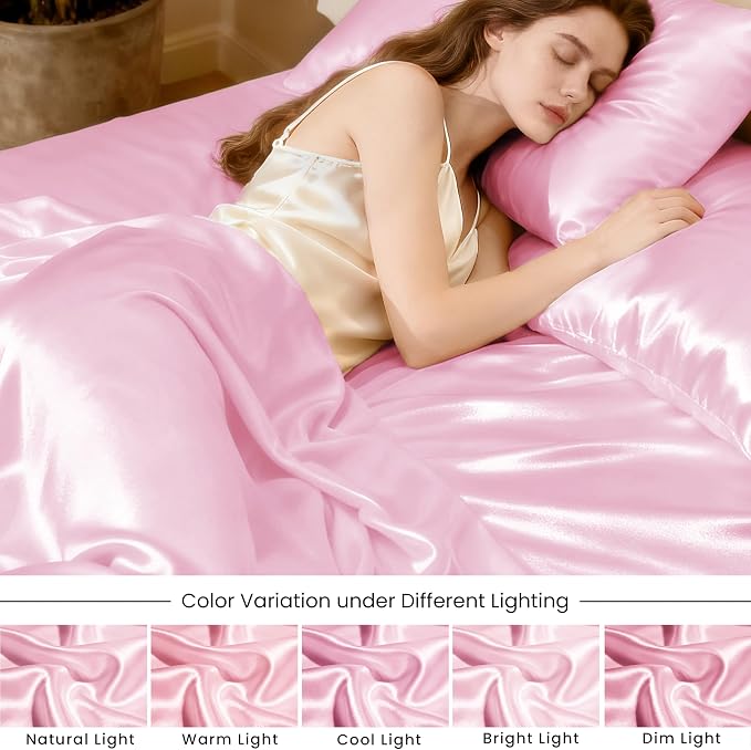 Love's cabin Satin Twin Sheets Set - Image 6