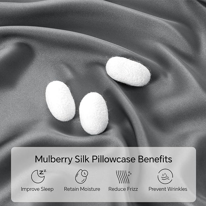 INFIIXSO Mulberry Silk Pillow Case King Size, Silk Pillowcase - Image 2