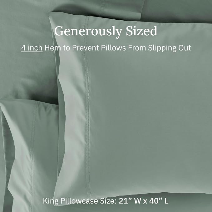 CALIFORNIA DESIGN DEN Luxuriously Soft Hotel Quality 600 Thread Count, 100% - Image 6