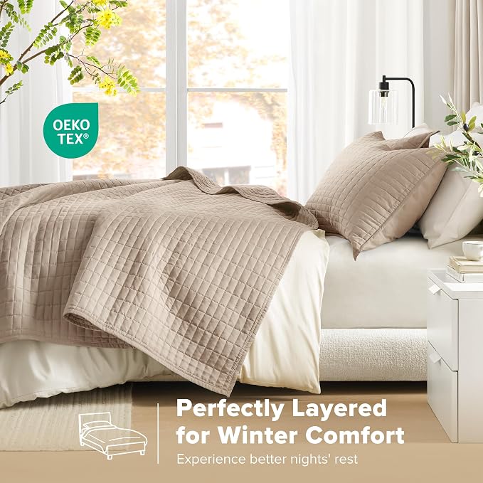 Comfort Spaces Kienna Quilt Set- Double Sided Stitching Design Summer Blanket - Image 3