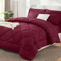 CozyLux Full Size Comforter Sets Burgundy by CozyLux