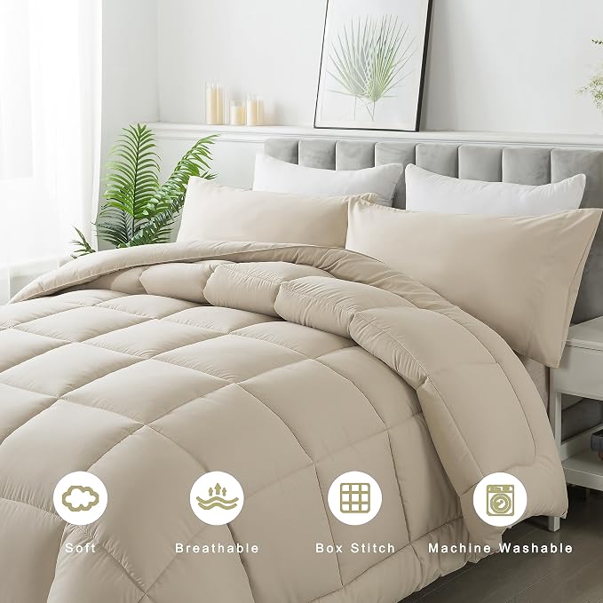 DOWNCOOL Queen Comforter Set -All Season Bedding Comforters Sets - Image 3