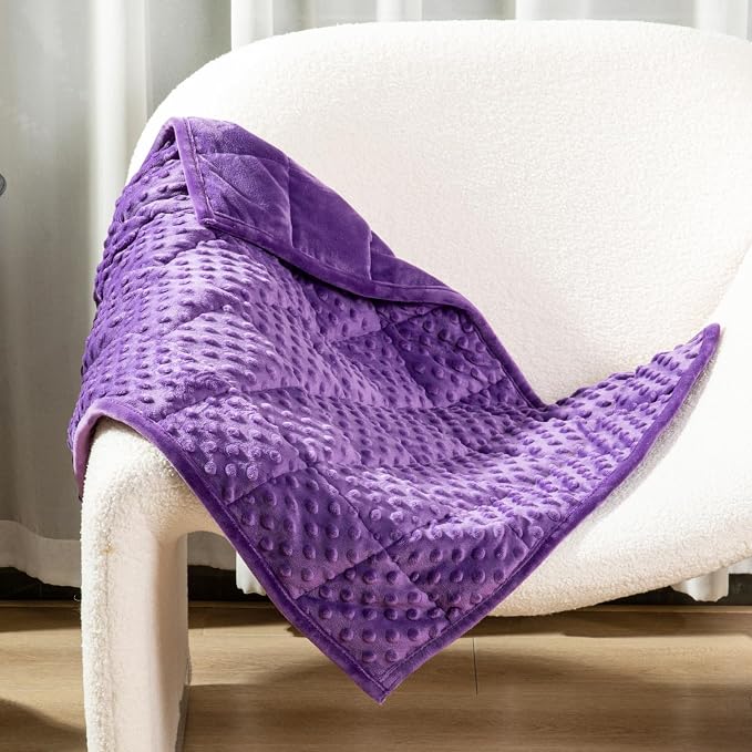 Alomidds Weighted Lap Blanket 7lbs, Cozy Luxury Breathable Weighted Blanket by Alomidds