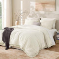 Andency Comforter Full Size Set Ivory, 3 Pieces Boho Ivory Lightweight Bedding by Andency