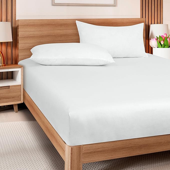 ROYALE LINENS 300 Thread Count 100% Long Staple Combed Cotton Fitted Sheet King - Image 8