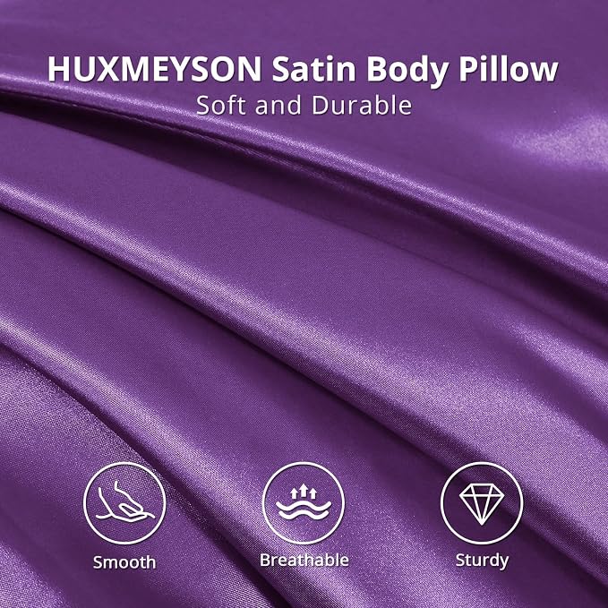 HUXMEYSON Body Pillow with Satin Pillowcase, Body Pillow - Image 3