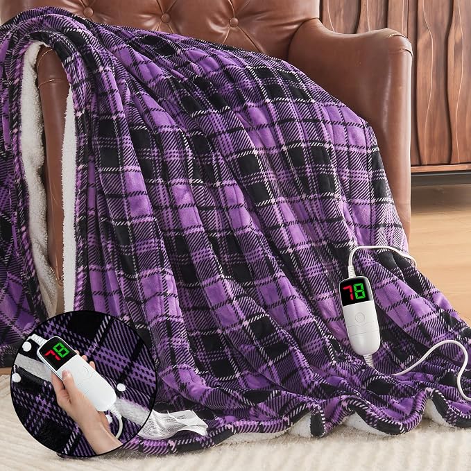OCTROT Heated Blanket Electric, Twin Size 62X84, Heating Blanket by OCTROT