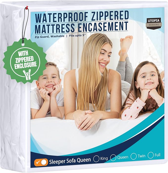 Utopia Bedding Mattress Protector Zippered Sleeper Sofa Queen Size, 100% by UTOPIABEDDING