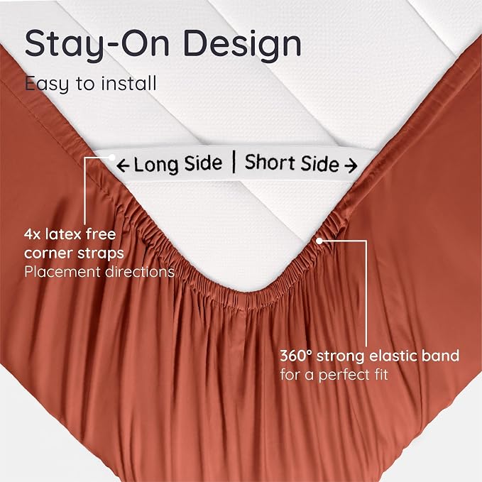 Bambaw 100% Viscose Derived from Bamboo Fitted Sheets King Size, Cooling Fitted - Image 5
