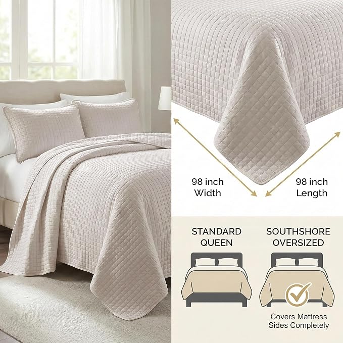 Southshore Fine Living, Inc. Full/Queen Quilt Bedding Set, Microfiber Quilts - Image 4