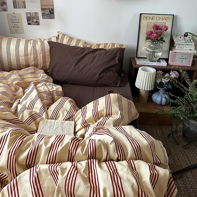 mixinni Retro Striped Duvet Cover Set Full by mixinni