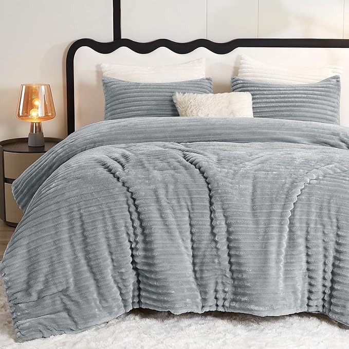 CozyLux Fluffy Queen Comforter Set by CozyLux