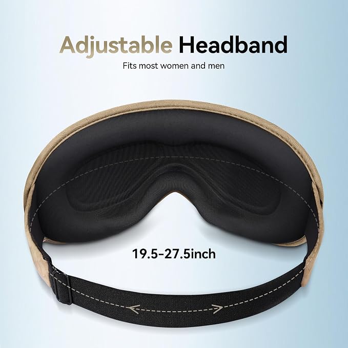 Sleep Mask for Deep Rest – 3D Weighted Design, 100% Light Blocking, Comfortable - Image 5