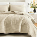 Comfort Spaces Kienna Quilt Set- Double Sided Stitching Design Summer Blanket by ComfortSpaces
