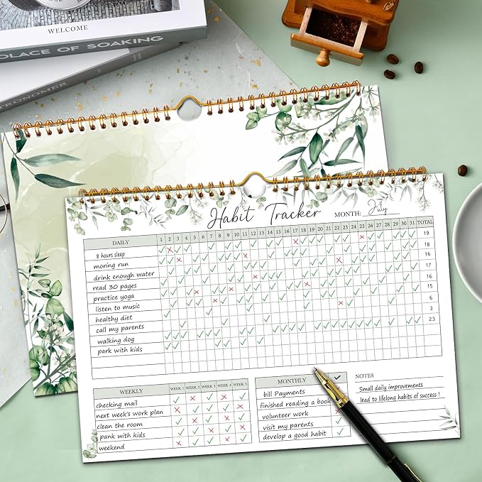 Habit Tracker Calendar-12 Months Undated Daily Weekly Goal and Habit Tracker - Image 4