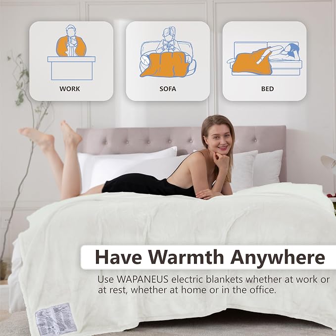 Wapaneus Heated Blanket Electric Twin Size 62"x84" - Image 4