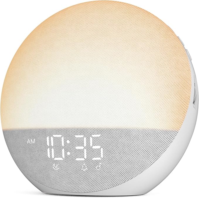 Sunrise Alarm Clock White Noise Machine: Natural Wake Up Light by Odokee