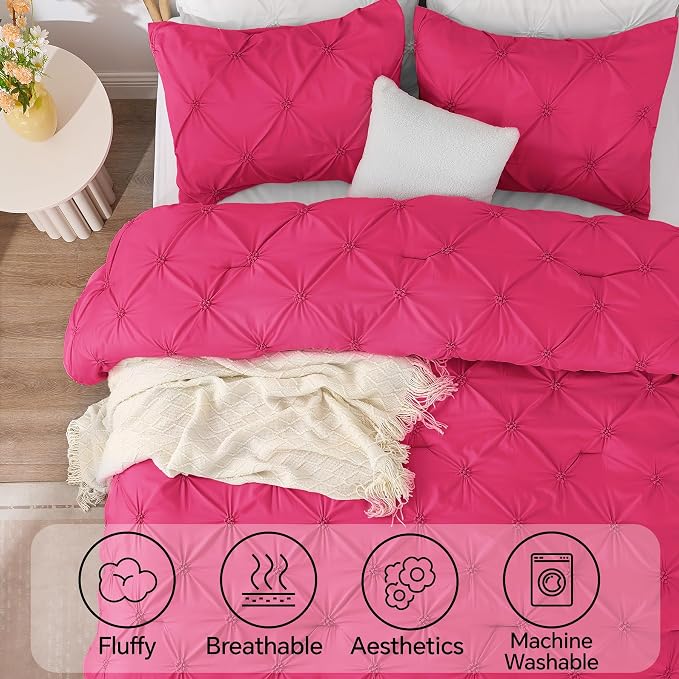BEDELITE Hot Pink King Size Comforter Set - Image 5