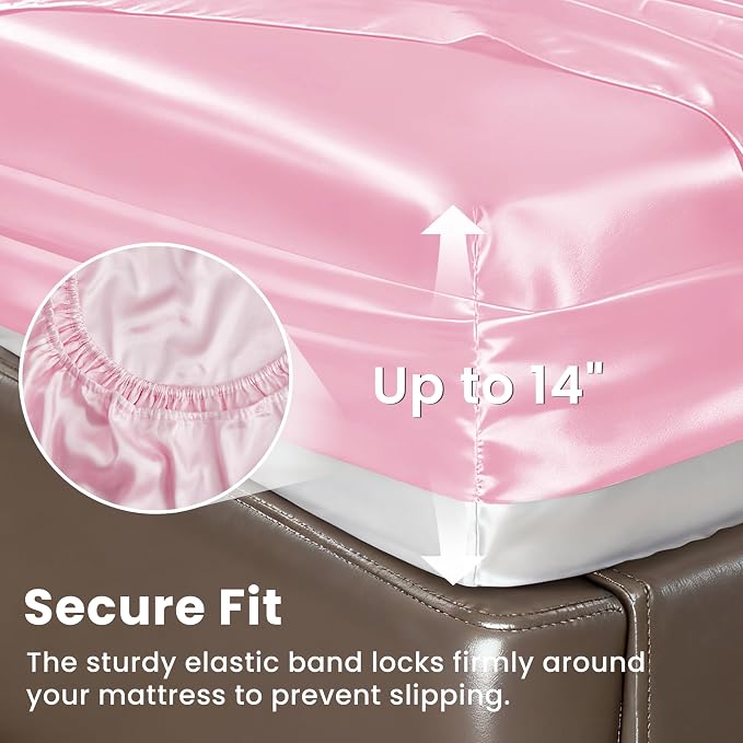 Love's cabin Satin Twin Sheets Set - Image 3