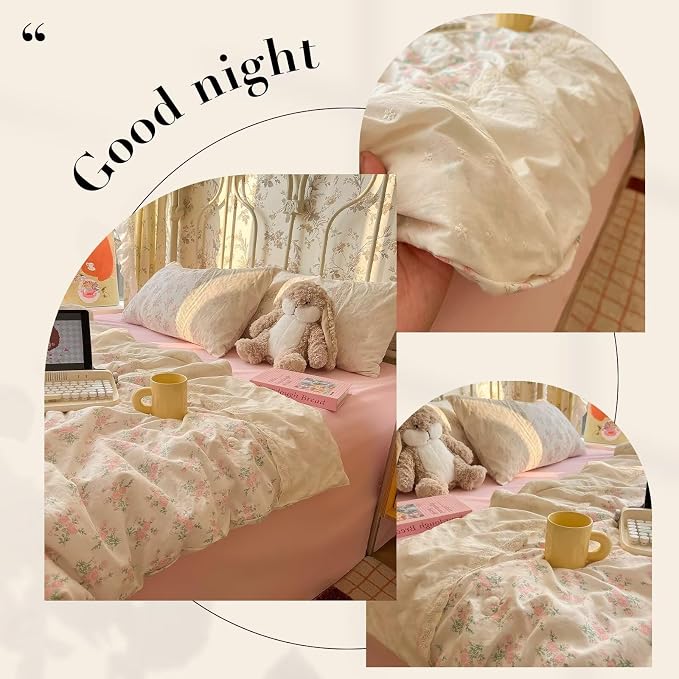 mixinni Vintage Floral Duvet Cover Set - Image 4