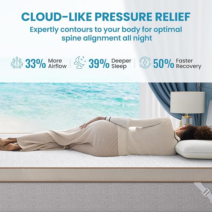 BedStory Cooling Mattress Topper Twin Size, 3 Inch Gel Infused Memory Foam - Image 5