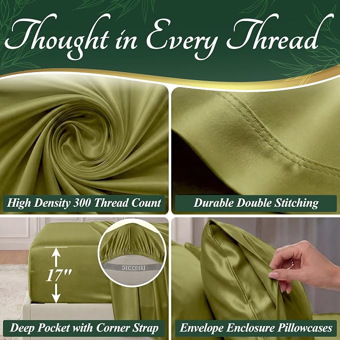DECOLURE 100% Viscose Derived from Bamboo Sheets King Size - Image 4