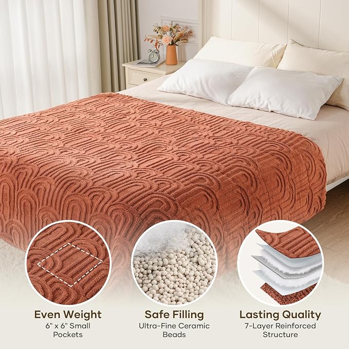 Cottonblue Jacquard Weighted Blanket - Image 4