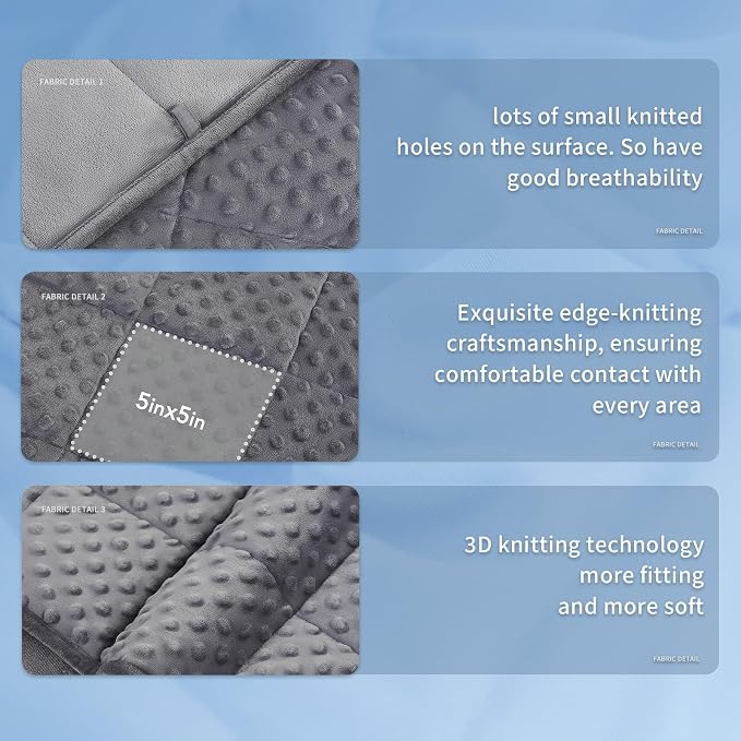 Topcee Weighted Blanket for Adults, Minky Dots Heavy Blanket for 110-130lbs - Image 6