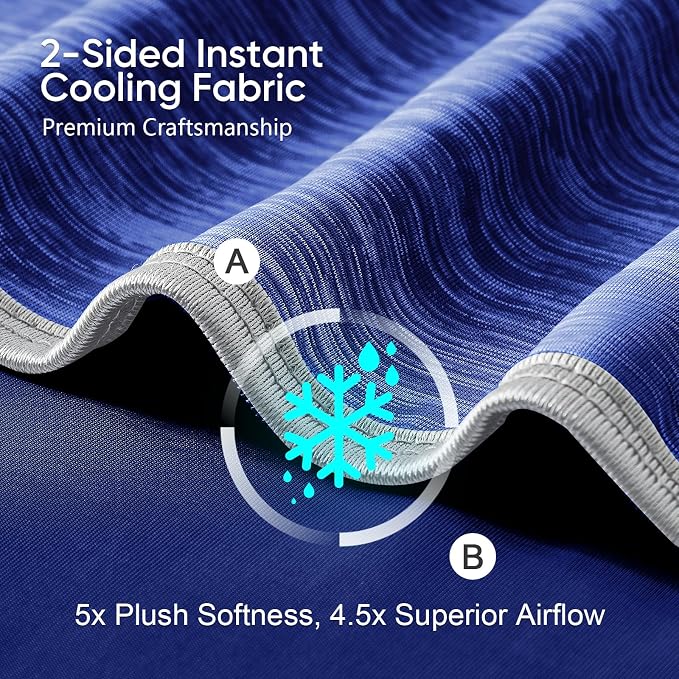 KMUSET Cooling Blanket Twin, Double Sided Summer Cooling Blankets - Image 3