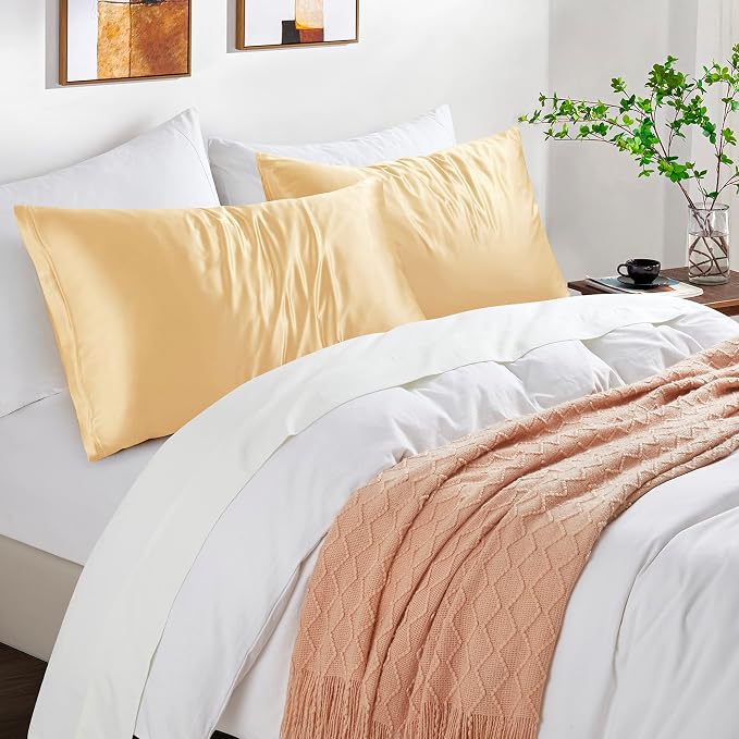 Satin Pillowcases with Zipper （20x30）, Queen Size Pillowcases Set of 2 - Image 6