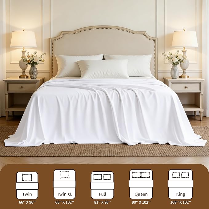 HBHLFZ Queen Flat Sheets Only 2 Pack - Image 3