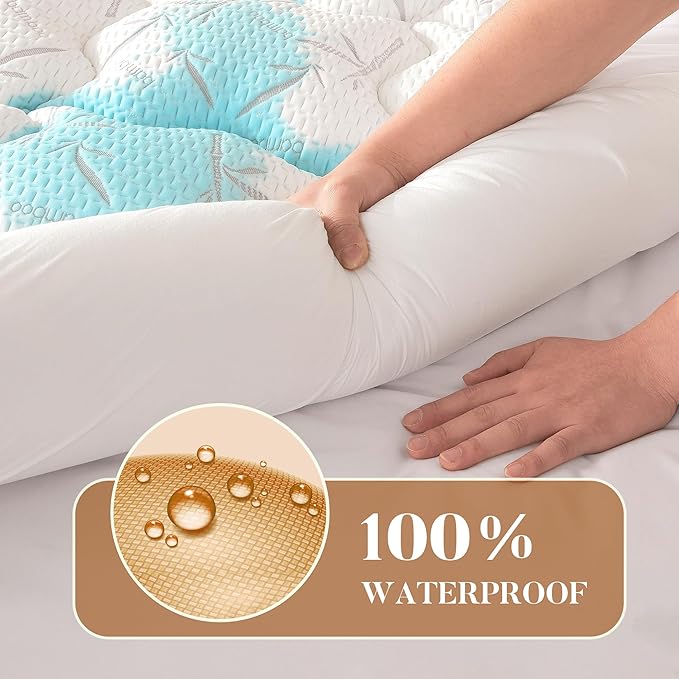 PRIMESOFT 100% Waterproof King Size Mattress Topper, Thick Pillow Top Mattress - Image 4