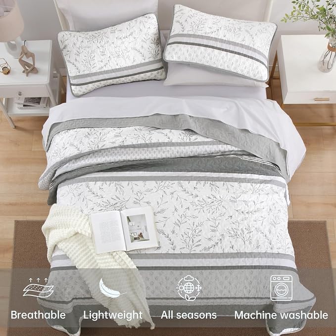DJY Striped Quilt Set King Size - Image 3