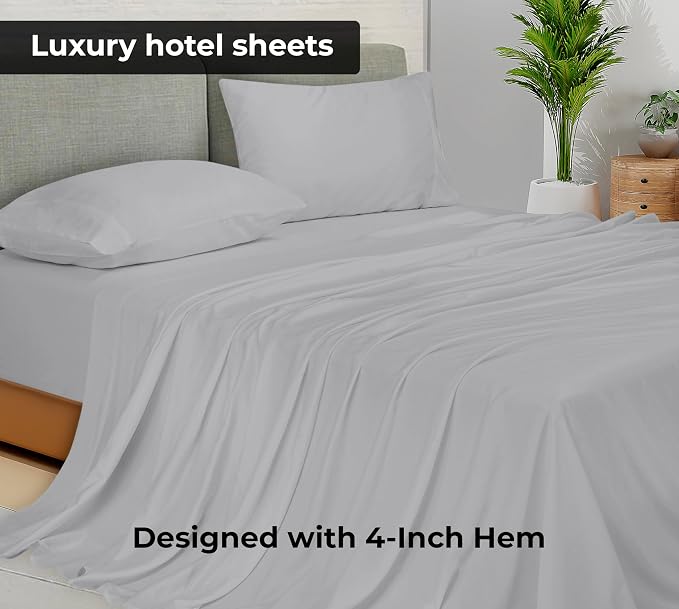 Royale Linens 2 Pack Bulk Flat Sheet Set - Image 3