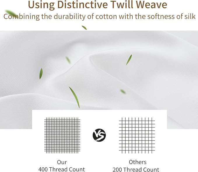 1 Pack Body Size Bamboo Viscose Zippered Pillow Case, 400 Thread Count Cooling - Image 4