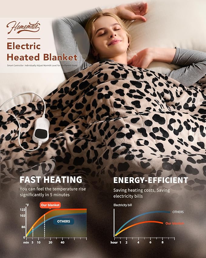 Homemate Electric Heated Blanket Queen Size - Image 2