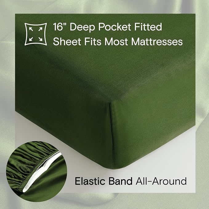 DOZ Sheet Set, 100% Viscose derived from Bamboo, Organically Grown, Buttery Soft - Image 4
