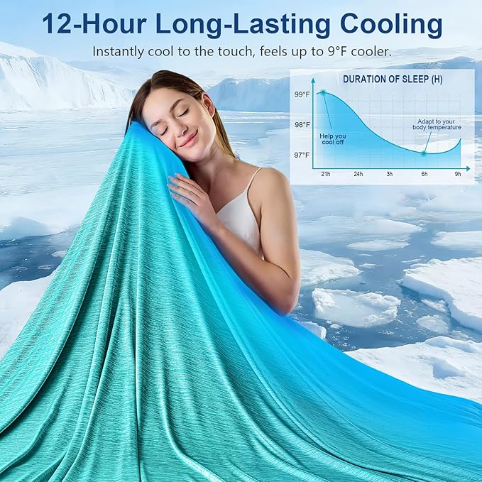 KMUSET Cooling Blanket Twin, Double Sided Summer Cooling Blankets - Image 2