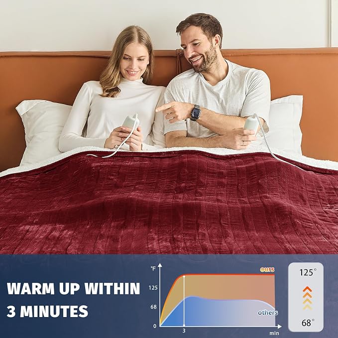 Heated Electric Blanket Queen Size - Image 5