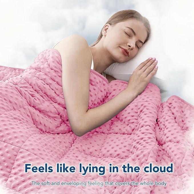 Topcee Weighted Blanket for Adults, Minky Dots Heavy Blanket for 140-160lbs - Image 4