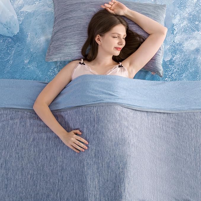 Elegear Revolutionary Cooling Blanket Queen Absorbs Heat to Keep Body Cool by Elegear