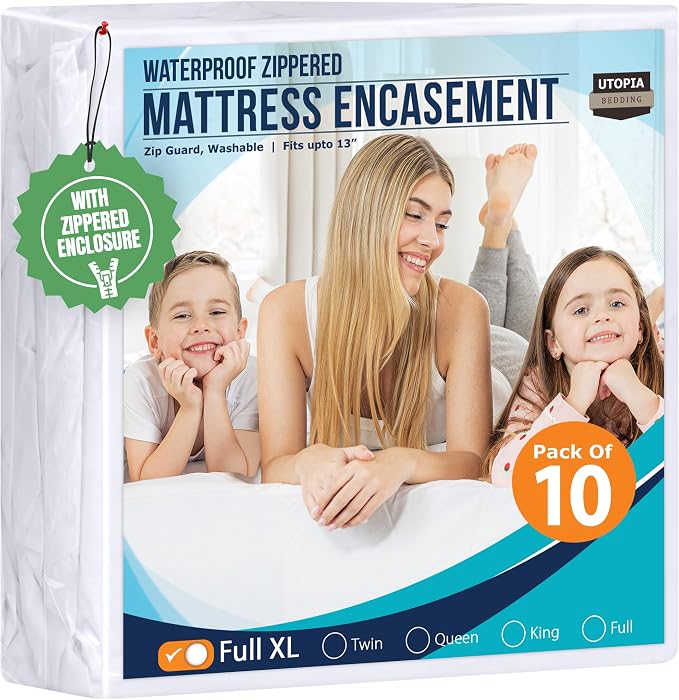 Utopia Bedding Waterproof Mattress Protector Full XL Size, Zippered Mattress by UTOPIABEDDING