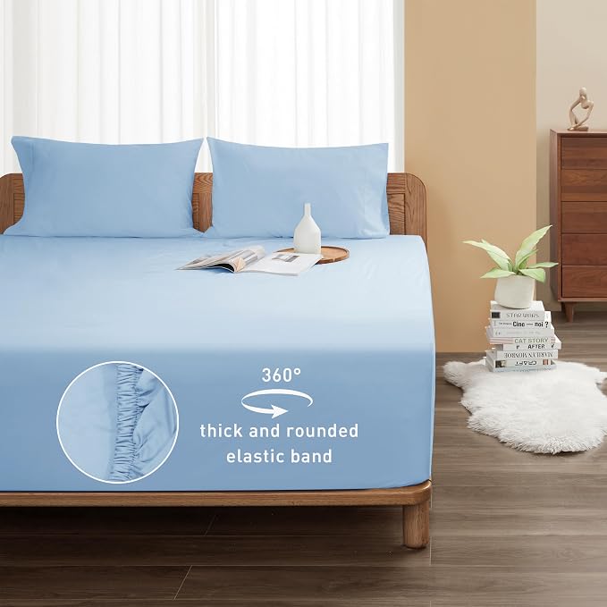 Sunflower Queen Fitted Sheet, 1-Piece Deep Pocket Fitted Bottom Sheet 16" - Image 2