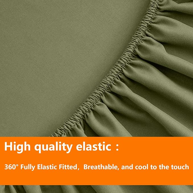 TAIMIT Olive Green Full Size Comforter Set - Image 6