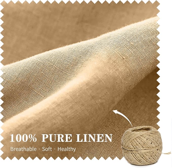 Simple&Opulence 100% Linen Lumbar Pillow Cover 12 x 20 Inches Set of 2 - Image 2