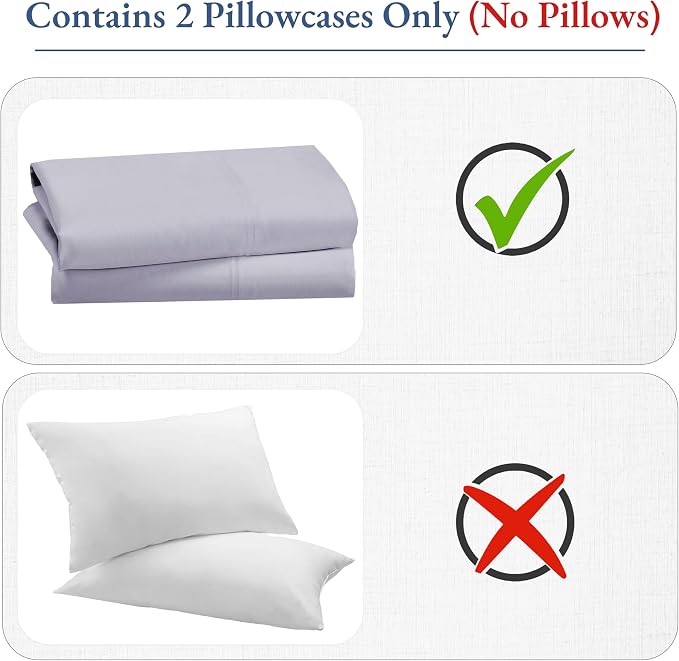 California Design Den 100% Cotton King Size Pillowcases Set of 2, 800 Thread - Image 5