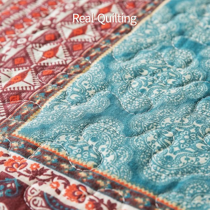BEDIFANY 3 Pieces Cotton King Size Quilt Sets, Lightweight Bedspread King Size - Image 5